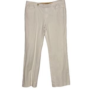 Lauren Ralph Lauren Adelle Style White Denim Pants Size 10